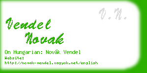 vendel novak business card