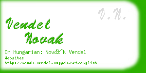 vendel novak business card